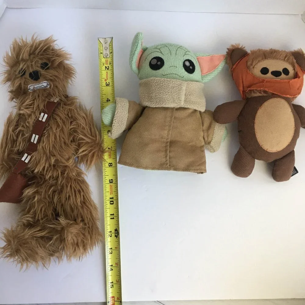 Hollywood Studios Star Wars Galaxy's Edge Plushies - Chewbacca, Grogu, Ewok